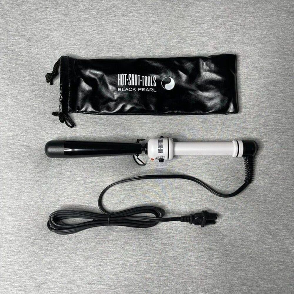 Hot Shots Tool Ceramic Curling Iron & Travel Bag 2 PCS. Set